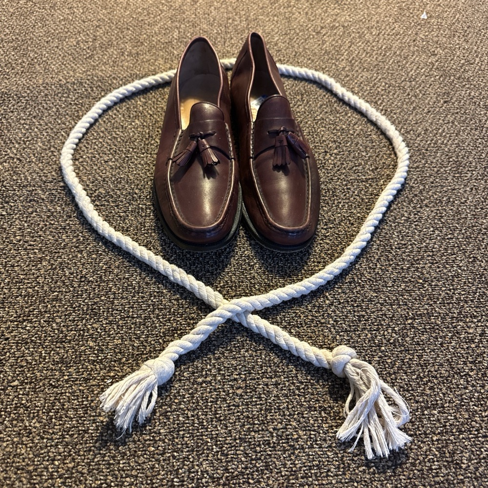 Neil M Dark Brown Leather Tassel Loafers